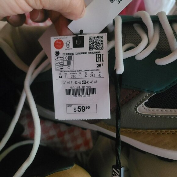 ZARA MULTI-PIECE RUNNING SHOES MULTICOLOR SIZE 11  2312/920/009 - Picture 5 of 5